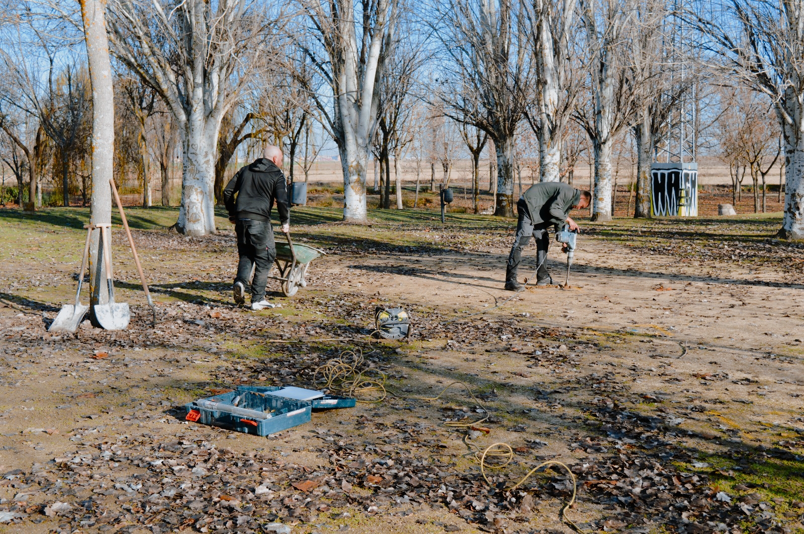 Comienzan los trabajos de construcción de nuevas áreas de calistenia en Humanes de Madrid