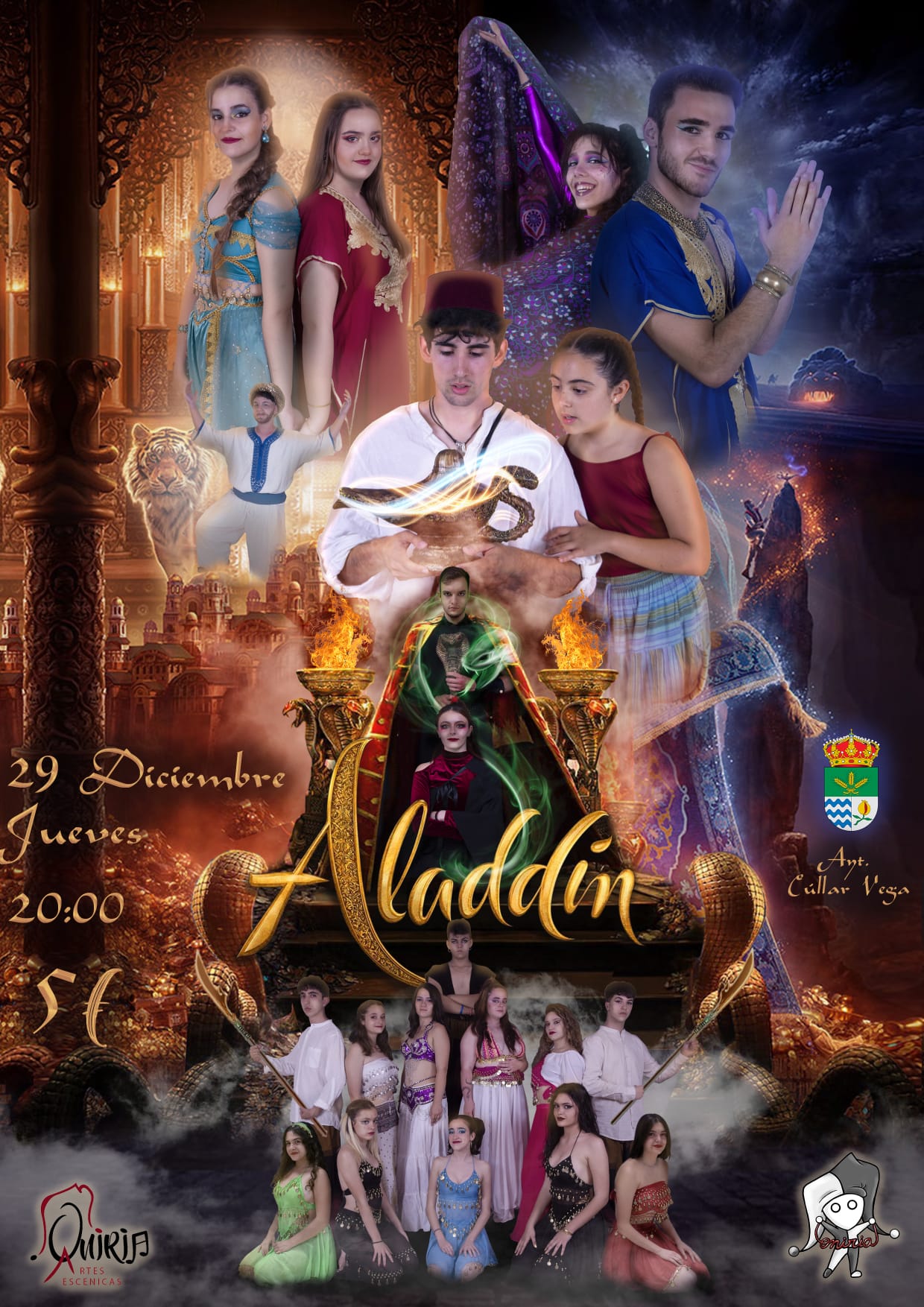 Jóvenes de Cúllar Vega llevarán a escena los musicales ‘Aladdin’ y ‘La novia cadáver’ estas fiestas