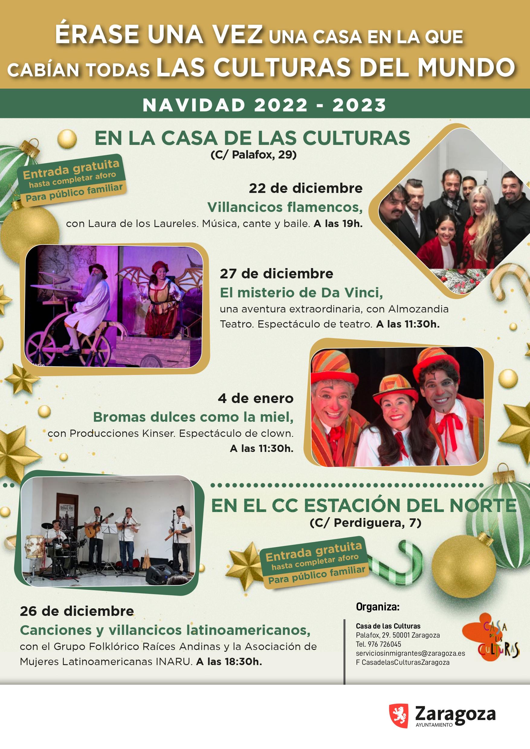 La Casa de las Culturas inicia este jueves su programación navideña para toda la familia. Noticia. Ayuntamiento de Zaragoza