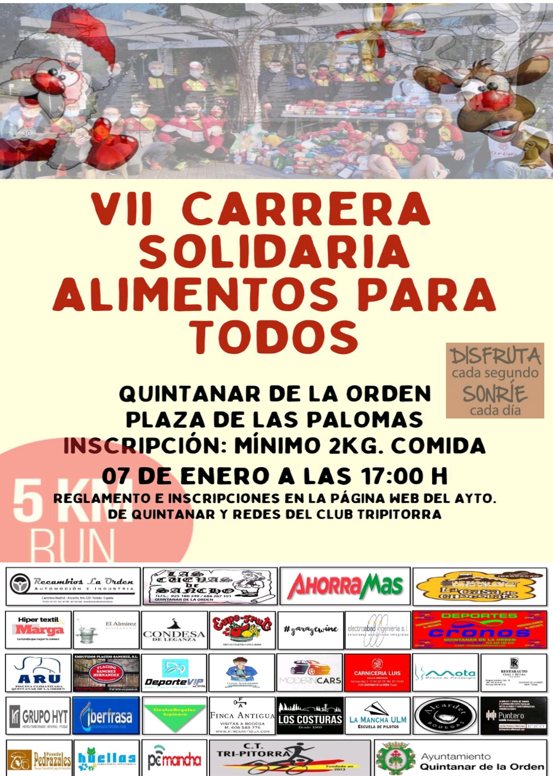 Quintanar acogerá la VII Carrera Solidaria Alimentos para todos, promovida por el Club Triatlón “Tripitorra”