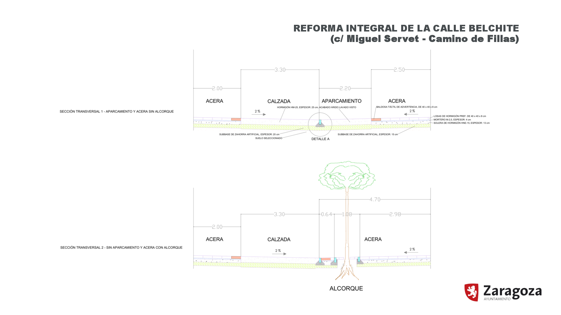 A licitación las obras para convertir Belchite en una calle de prioridad peatonal con arbolado. Noticia. Ayuntamiento de Zaragoza
