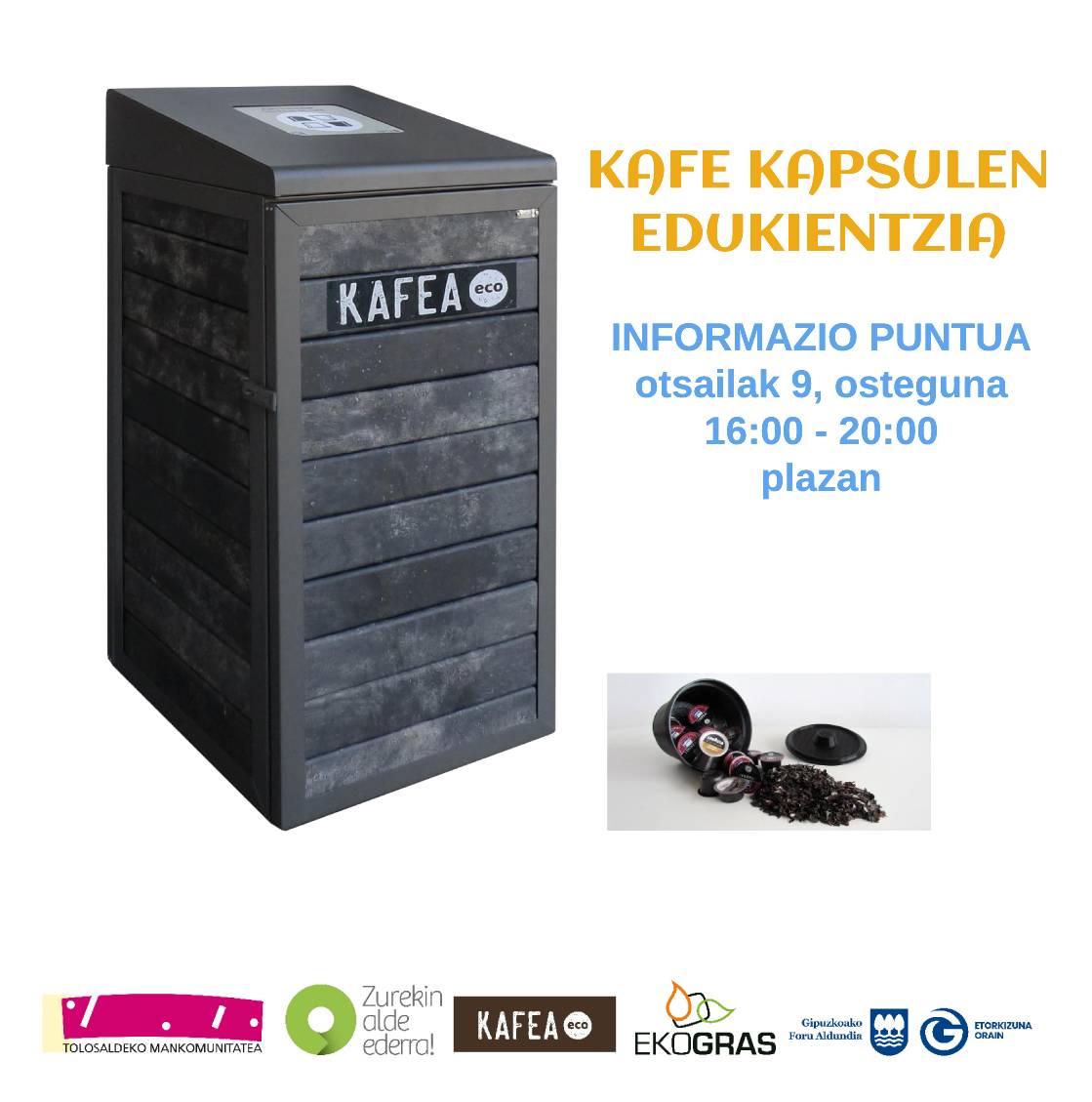 Kafe kapsulak birziklatzeko edukiontziak jarriko dira lbarran - Noticias