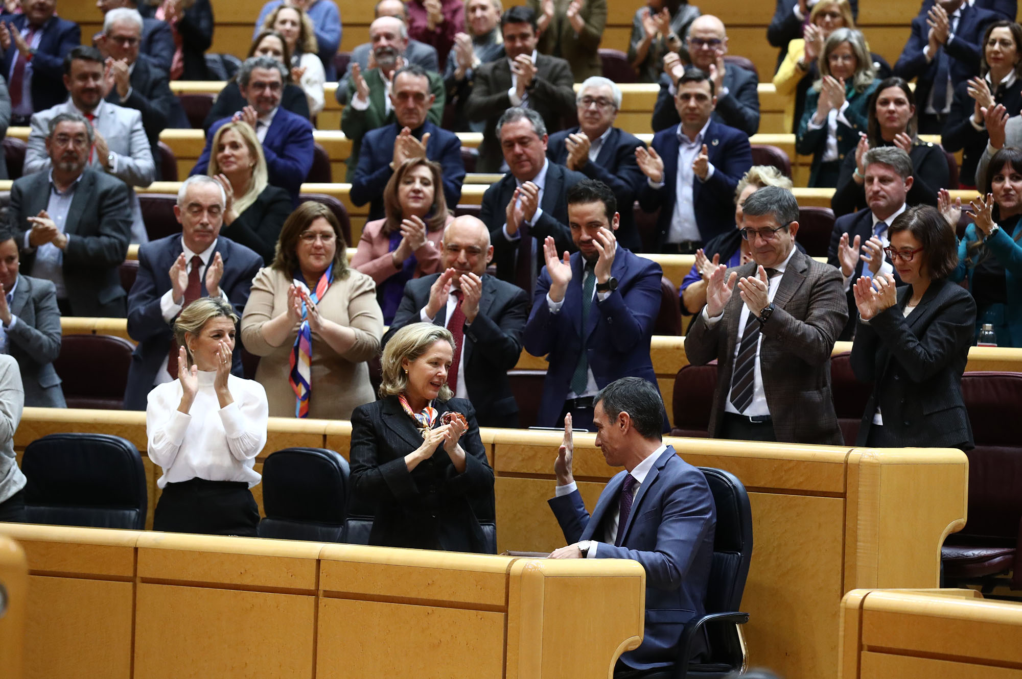La Moncloa. 31/01/2023. Sánchez anuncia la subida del salario mínimo hasta los 1.080 euros al mes [Presidente/Actividad]