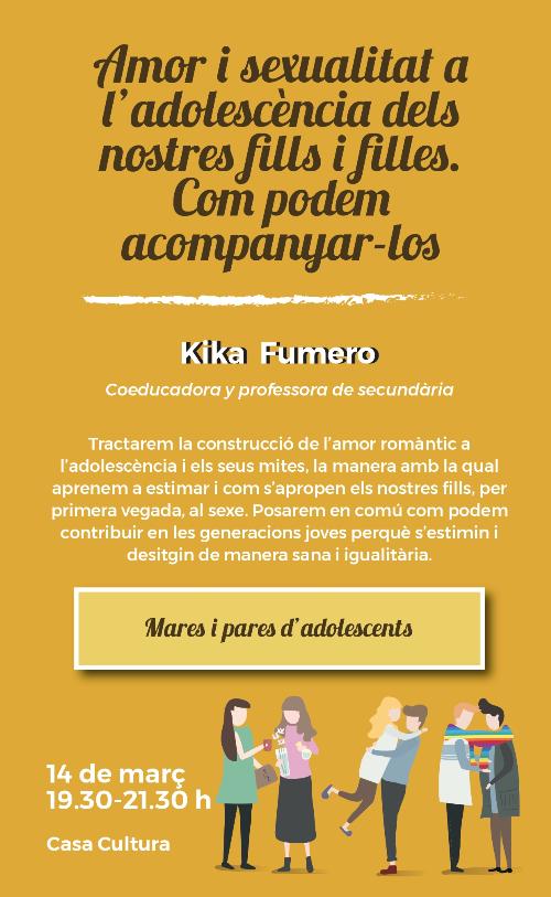 L’escola de pares i mares d’adolescents treballarà dijous la descoberta de la sexualitat