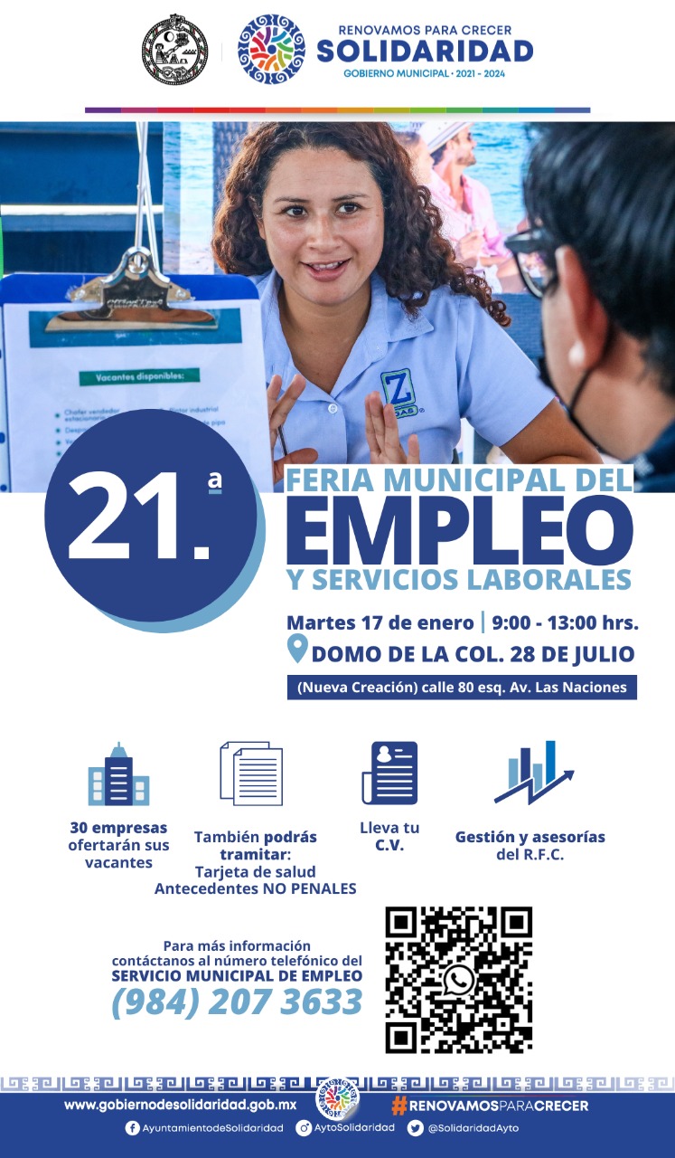 Lili Campos impulsando la oferta laboral – H. Ayuntamiento de Solidaridad