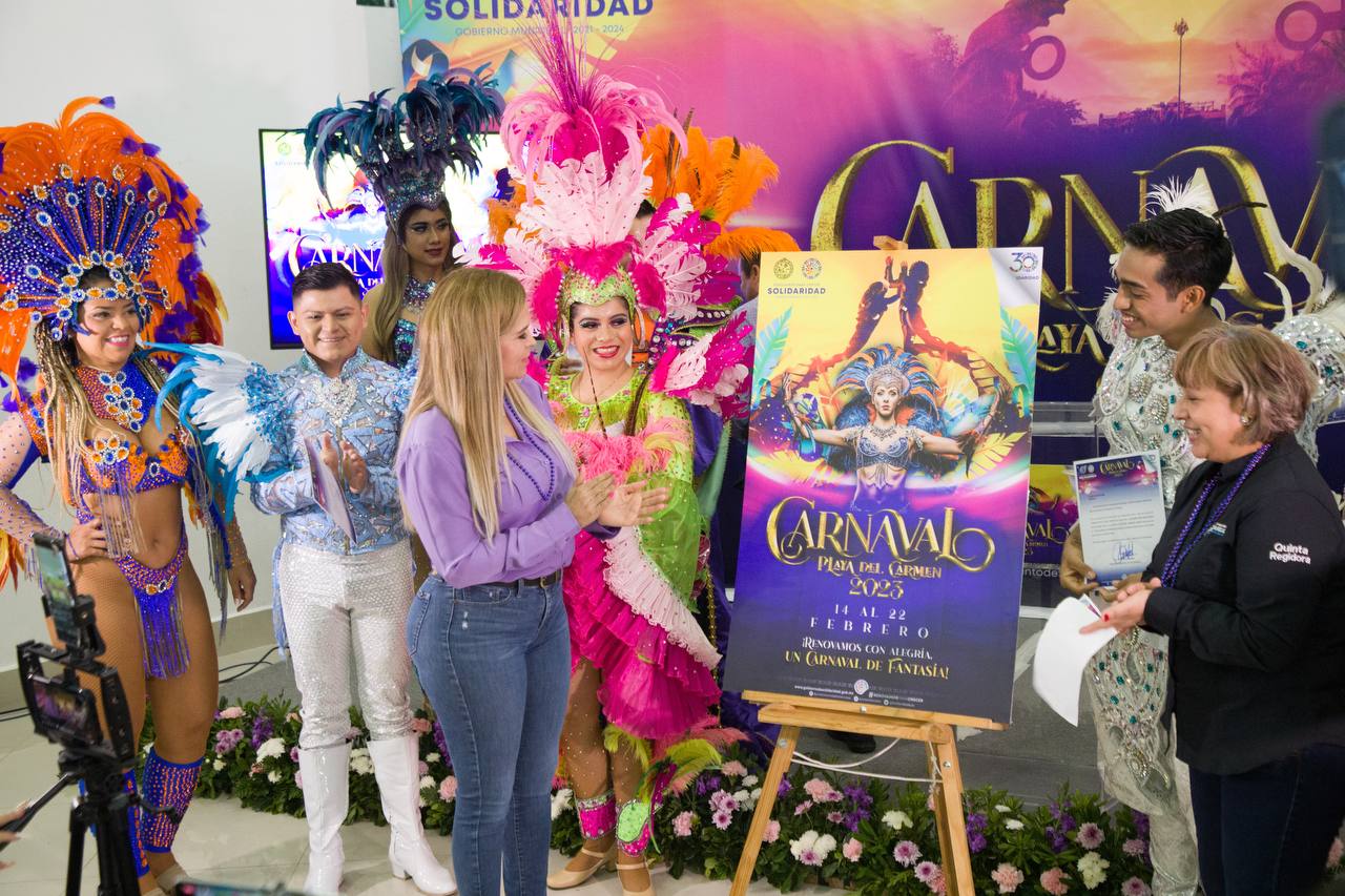 Lili Campos revela cartel del Carnaval Playa del Carmen 2023 – H. Ayuntamiento de Solidaridad