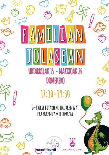 Nueva edición de la iniciativa “Familian Jolasean” a partir del domingo 15 de enero — Ayuntamiento de Mondragón