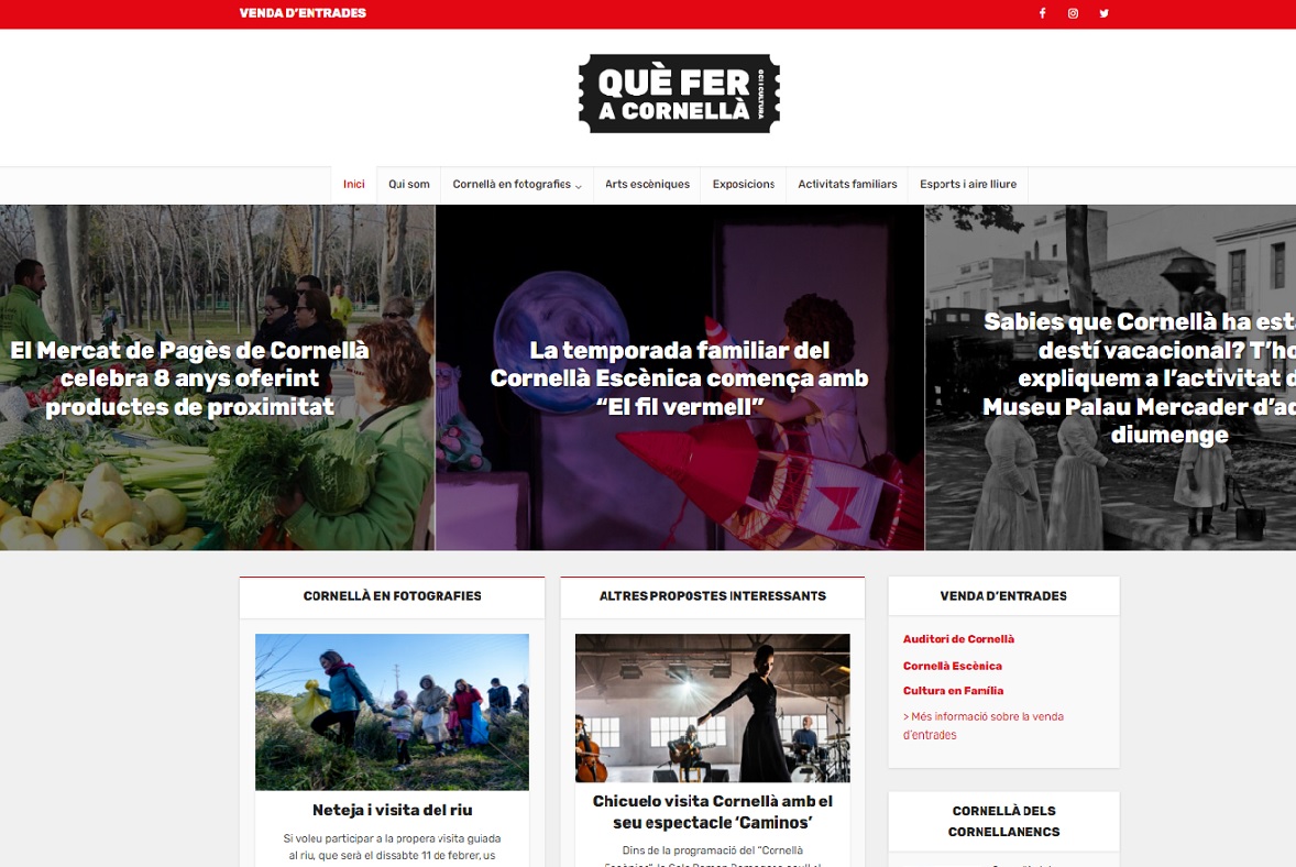 'Què Fer a Cornellà' se renueva para potenciar la información cultural y la presencia en las redes