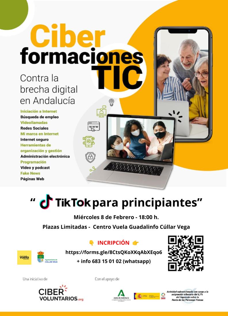 Taller de "TikTok para Principiantes" a través de la iniciativa Cibervoluntarios