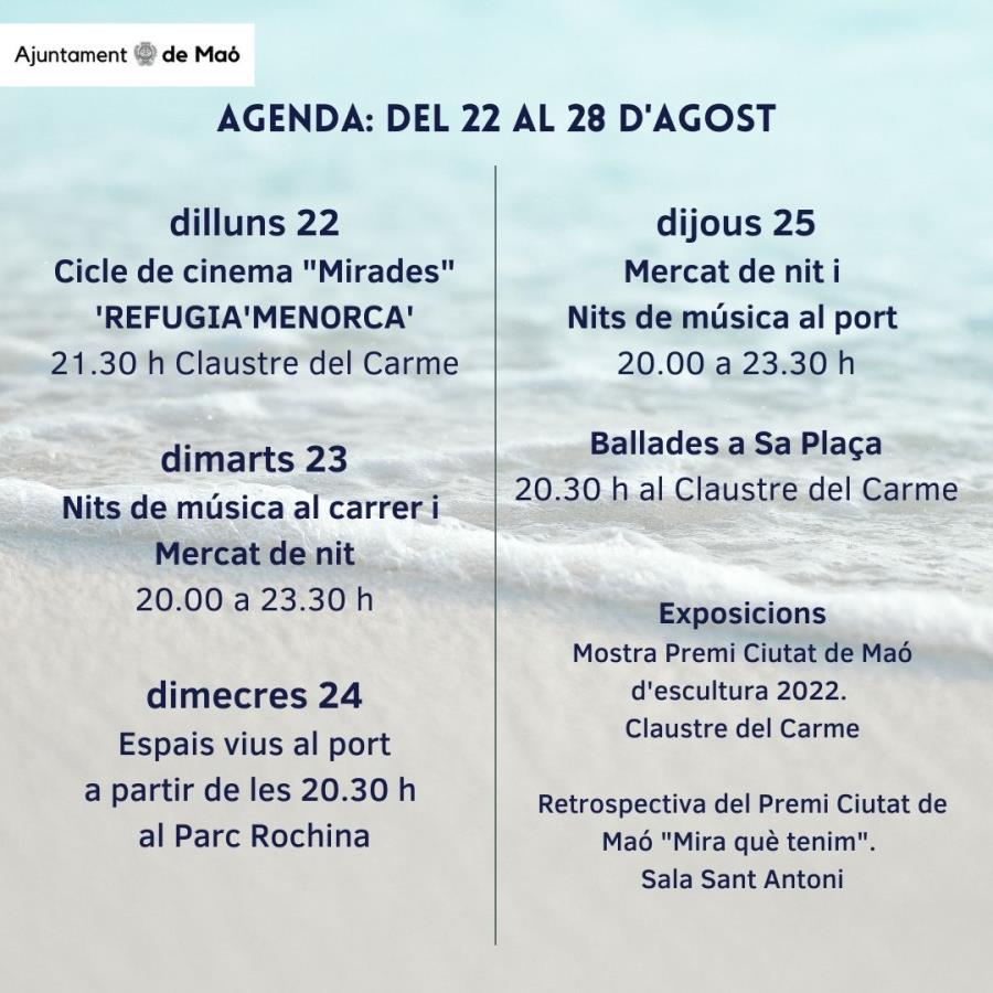 agenda 22-28 agost