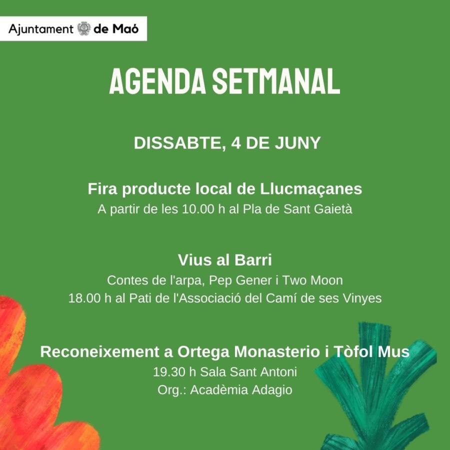 agenda 27 maig - 5 juny