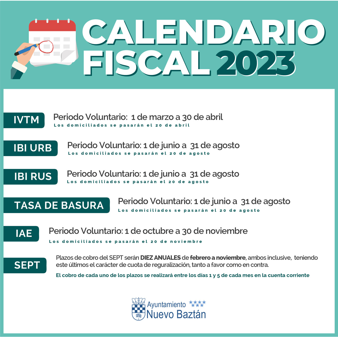 Calendario Fiscal 2023
