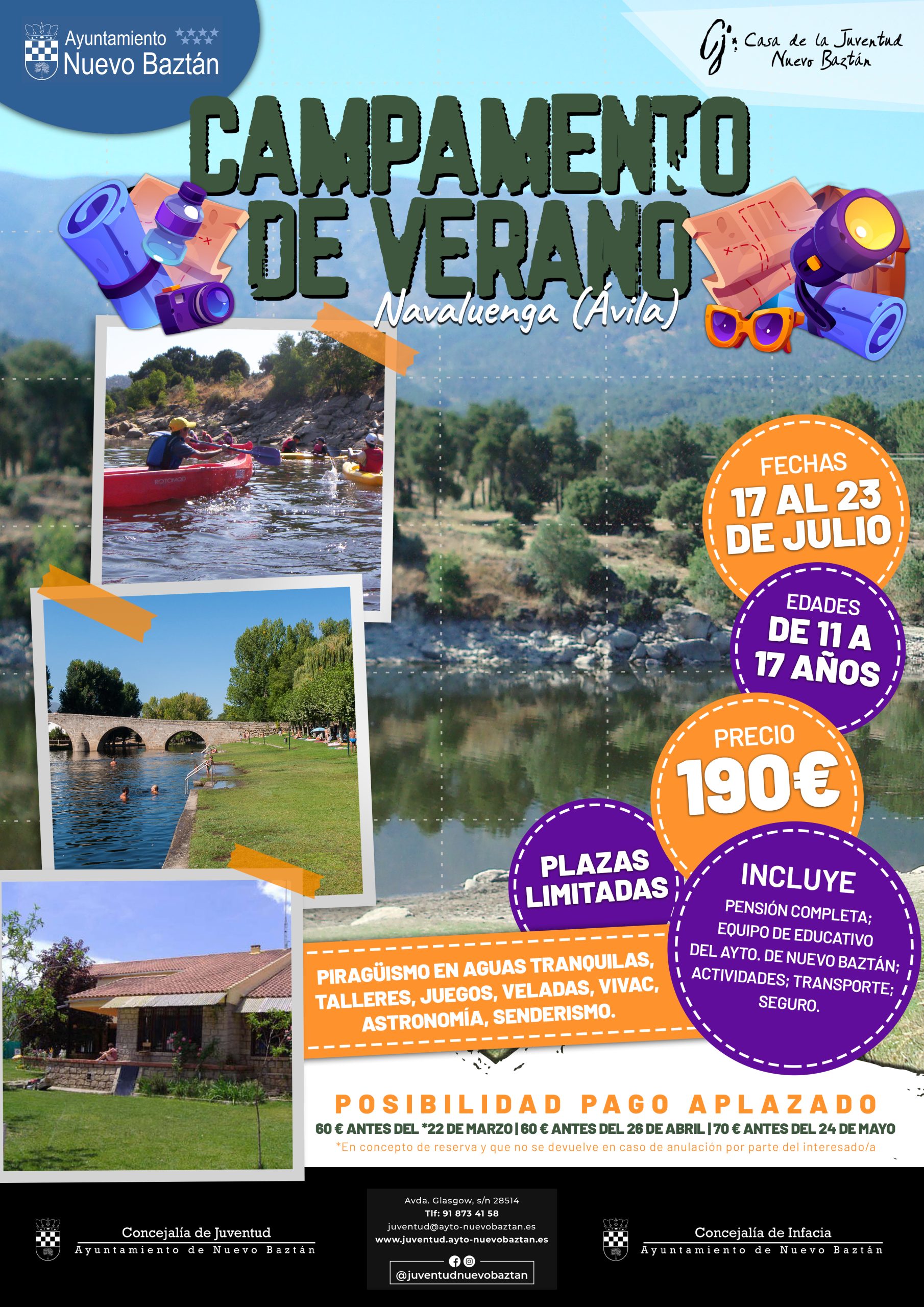Campamento de Verano 2023. Del 17 al 23 de julio en Ávila.