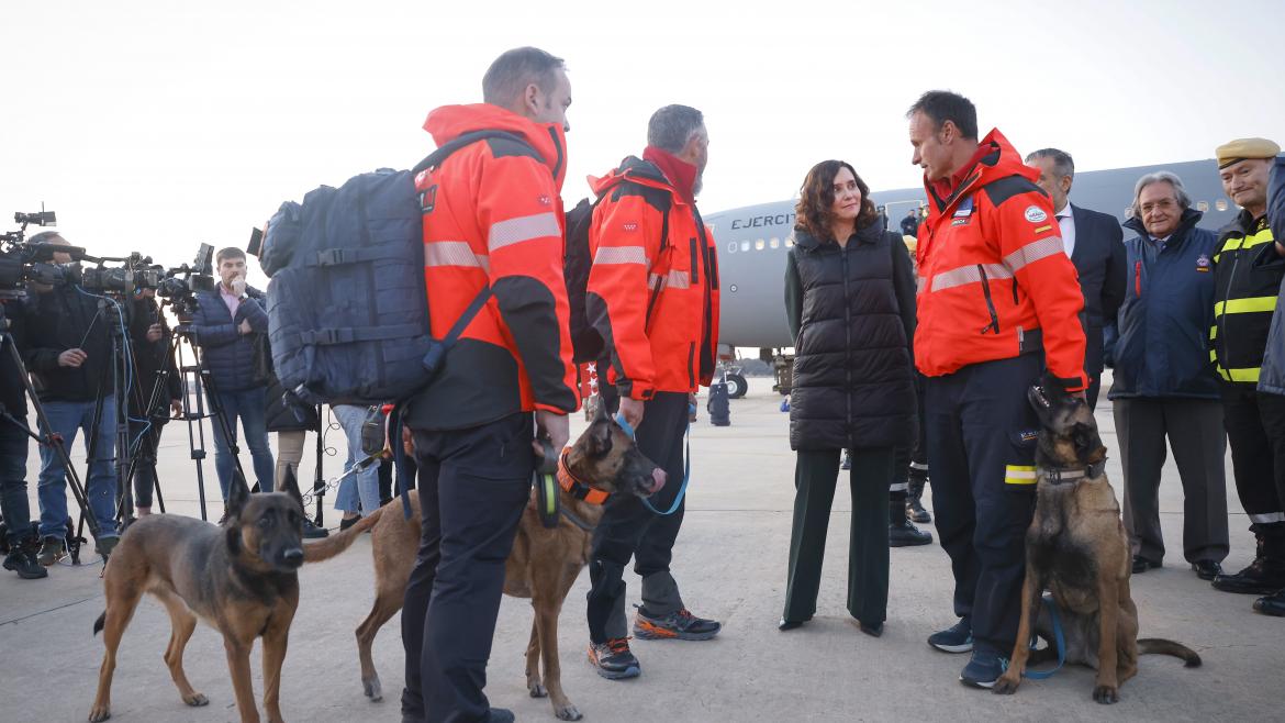 Díaz Ayuso agradece a los efectivos del ERICAM la labor humanitaria llevada a cabo en el terremoto de Turquía