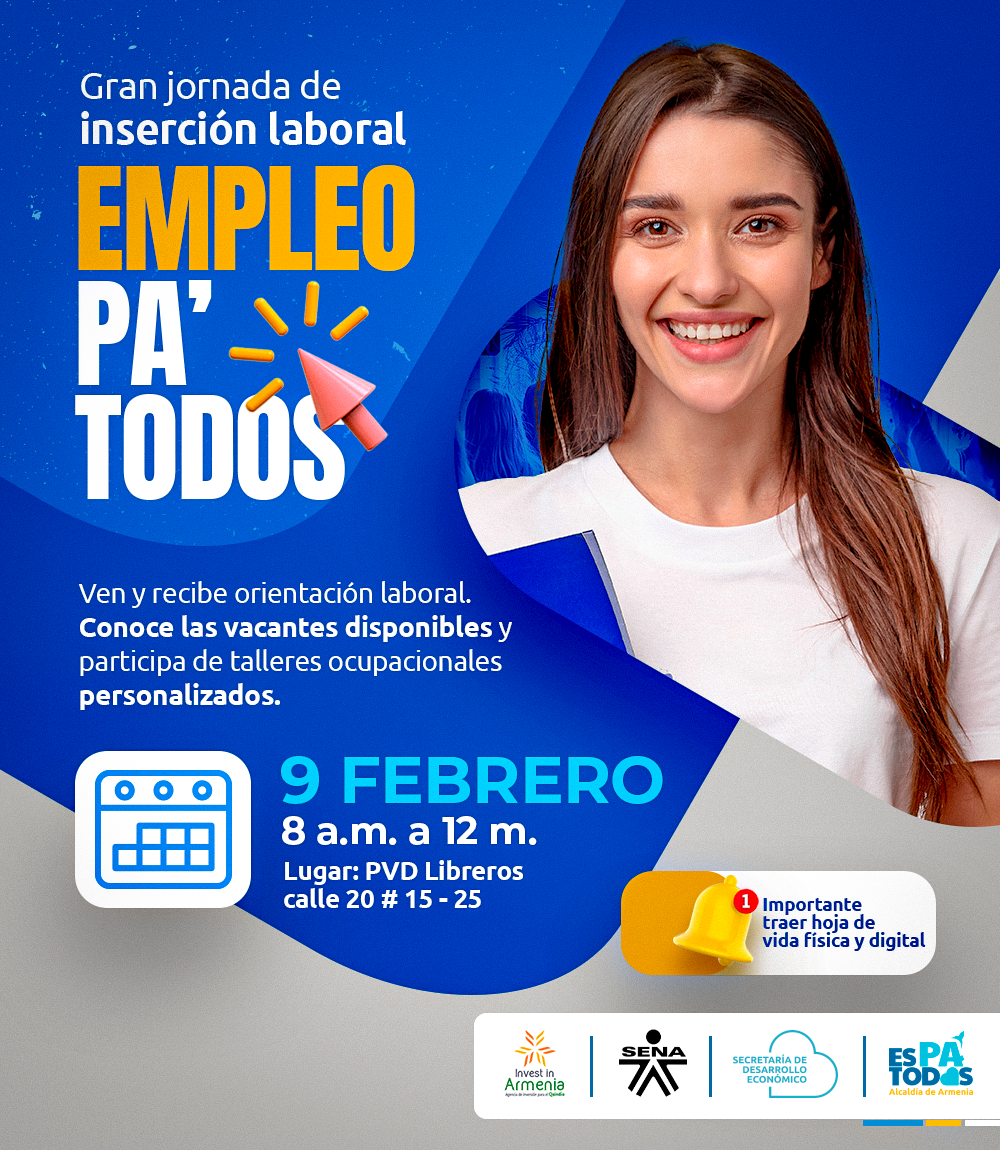 Hoy, nueva jornada de Empleo Pa’ Todos en el PVD Libreros