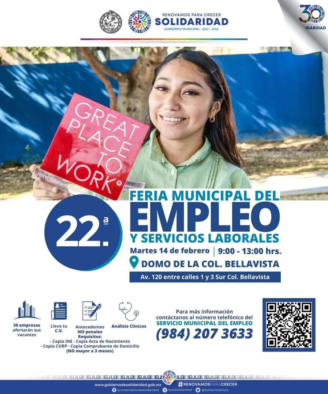 Invitan a 22a feria municipal del empleo – H. Ayuntamiento de Solidaridad
