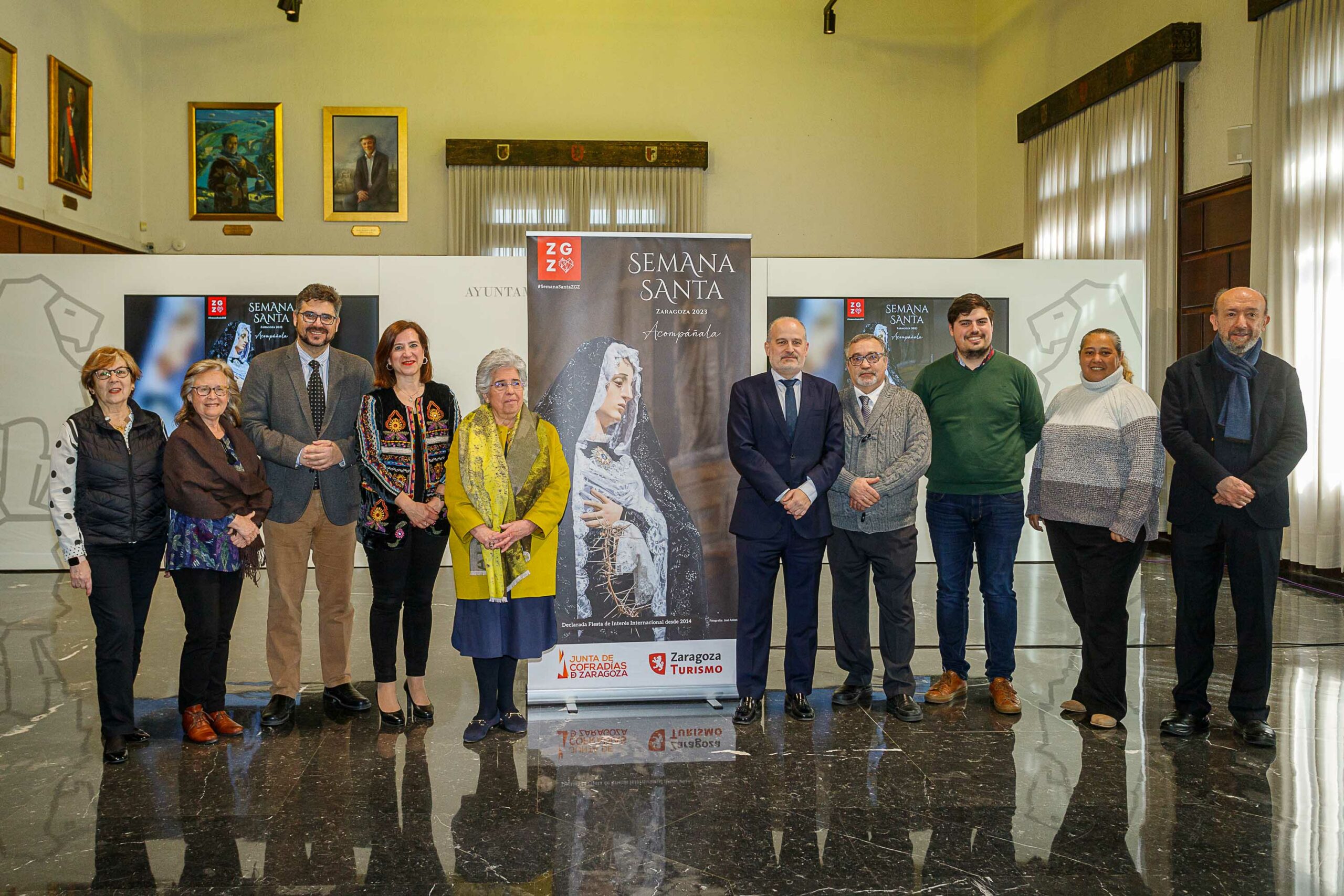 La Cofradía Esclavas de María Santísima de los Dolores protagoniza el cartel de esta Semana Santa. Noticia. Ayuntamiento de Zaragoza