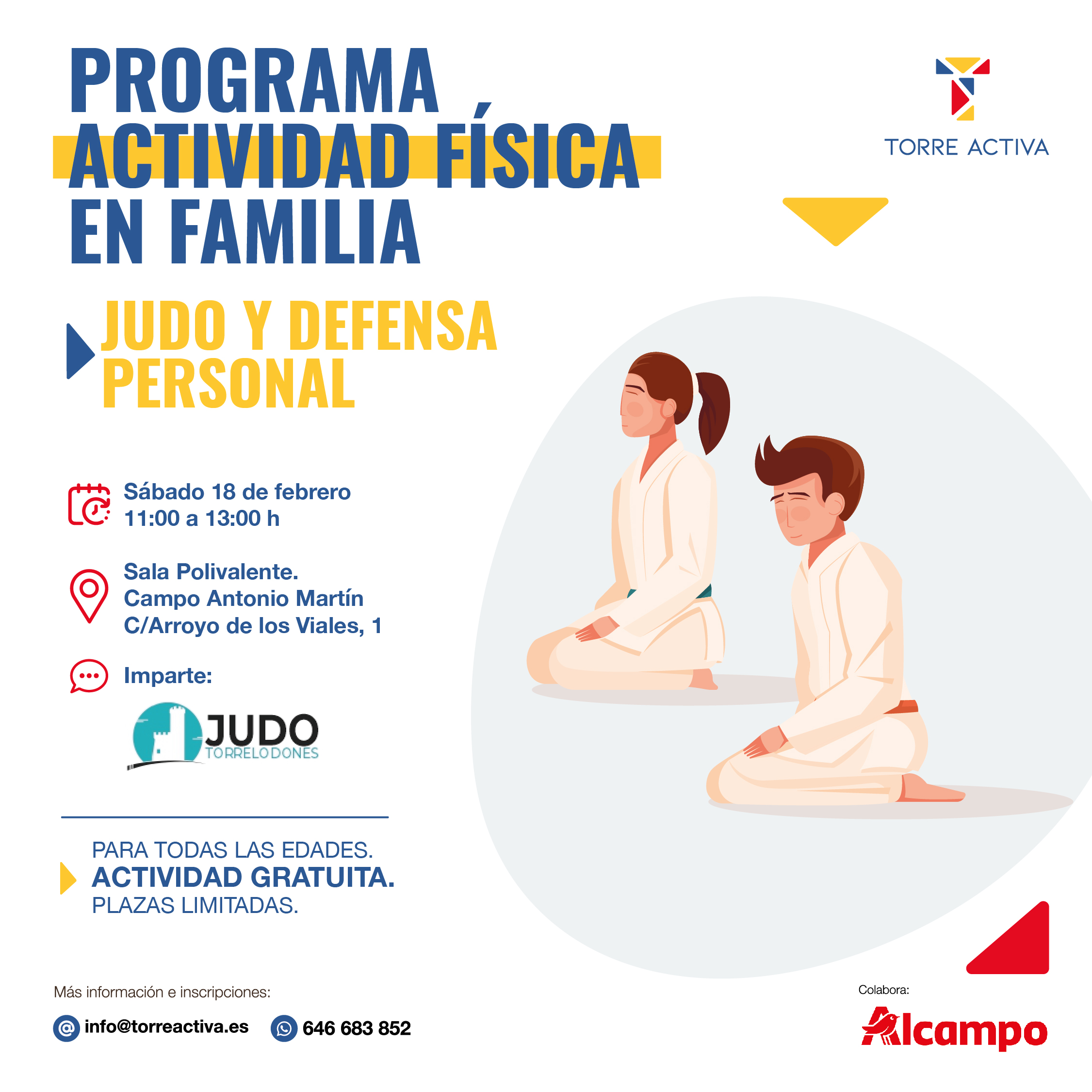 Nueva actividad del Programa Actividad Física en Familia: Judo y Defensa Personal