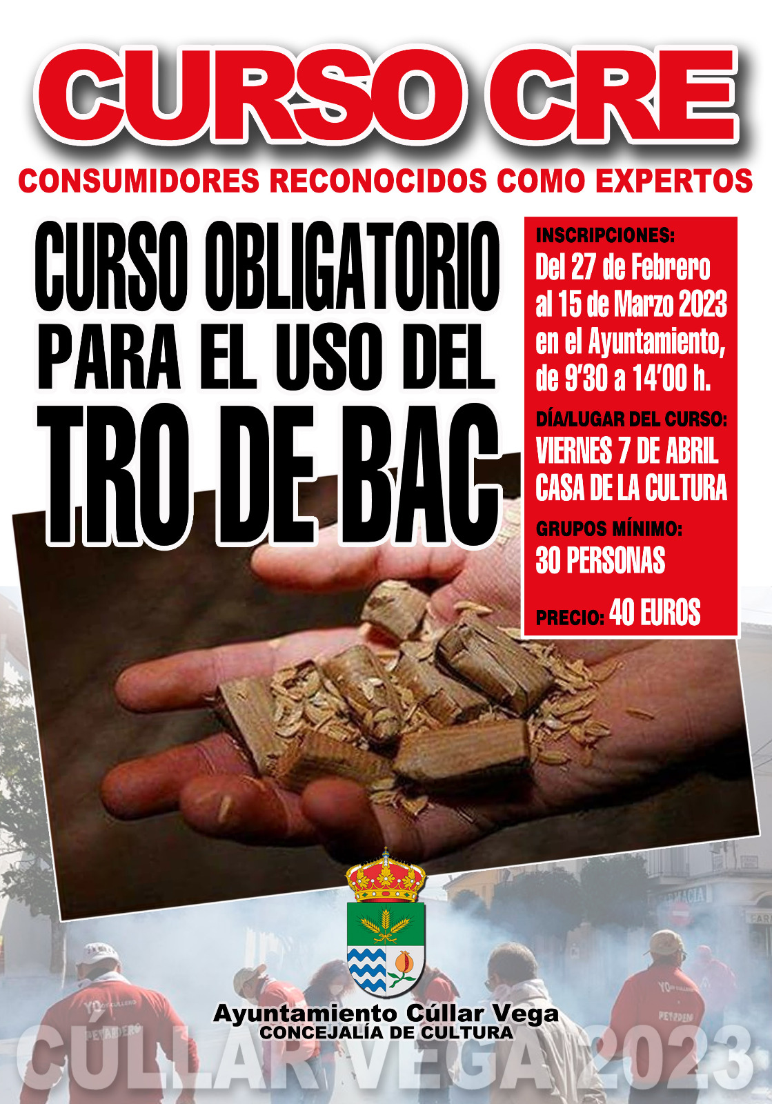 Nuevo Curso CRE obligatorio en el uso del "Tró de Bac" para los petardos del Niño Resucitado