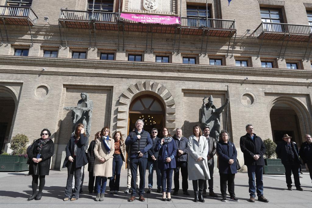 Condena unánime del Ayuntamiento de Zaragoza por el asesinato machista ocurrido en Villanueva de Gállego. Noticia. Ayuntamiento de Zaragoza