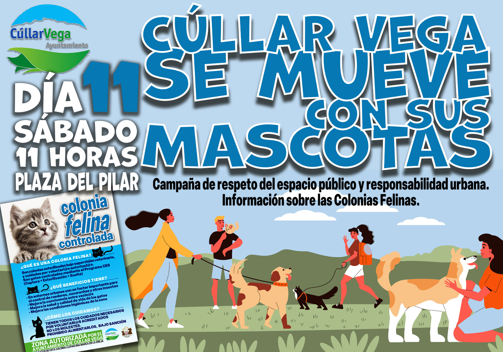 "Cúllar Vega se mueve con sus mascotas" el sábado 11 de marzo