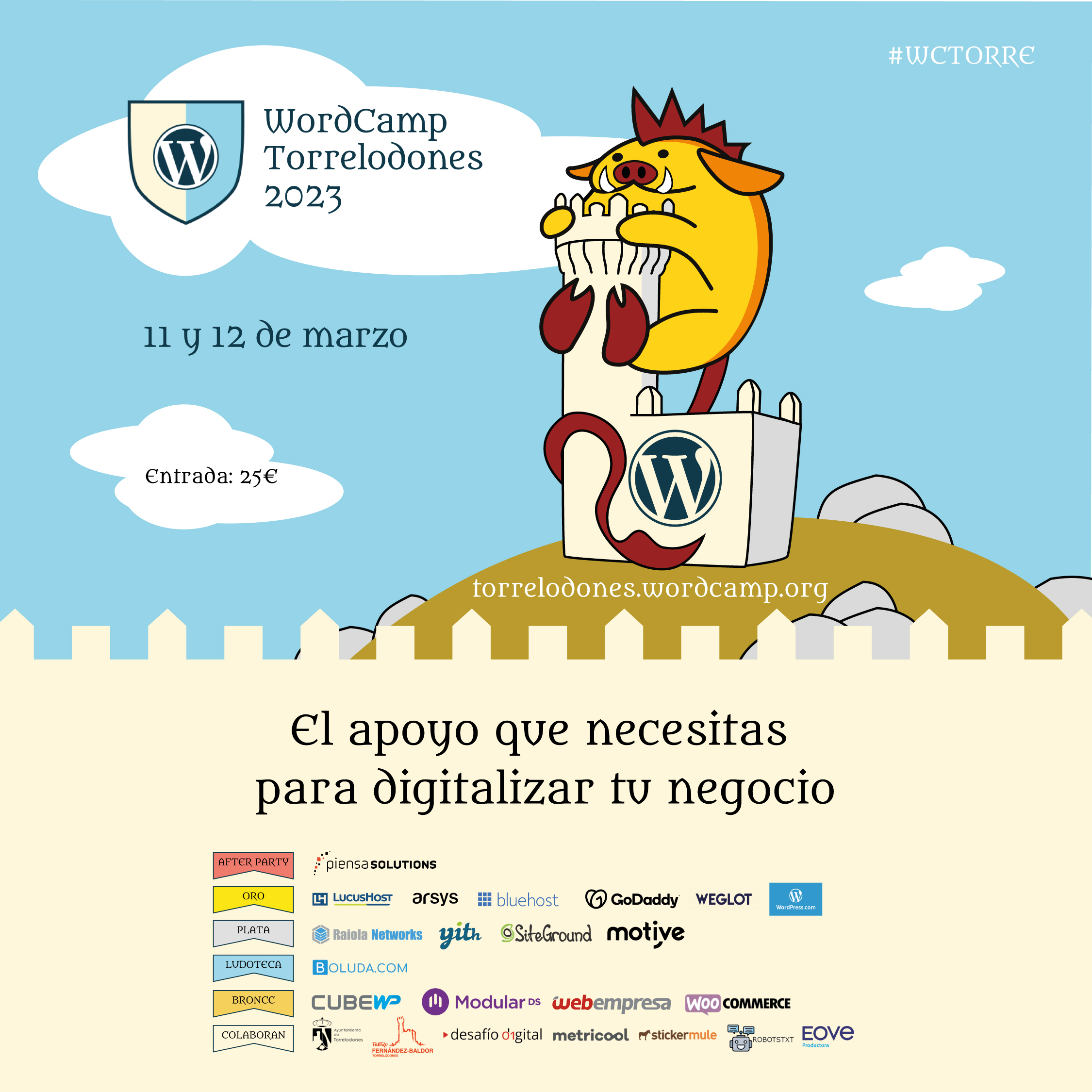 El WordCamp Torrelodones 2023 tendrá lugar el 11 y 12 de marzo
