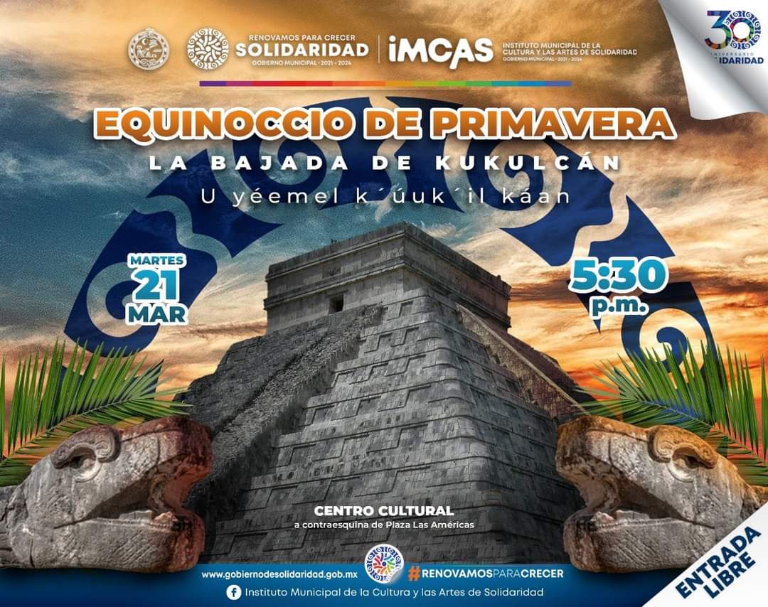 Gobierno invita a la ceremonia “Bajada de Kukulcán” – H. Ayuntamiento de Solidaridad