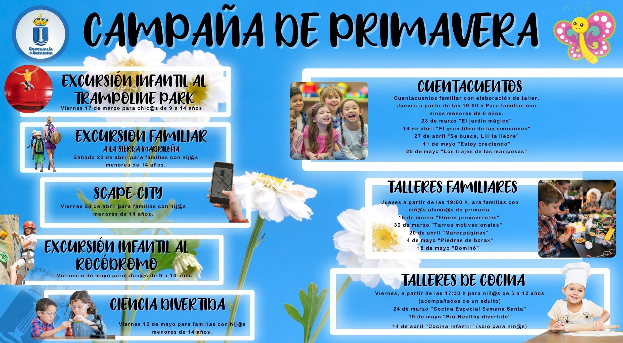La Concejalía de Infancia organiza la Campaña de primavera con multitud de actividades.