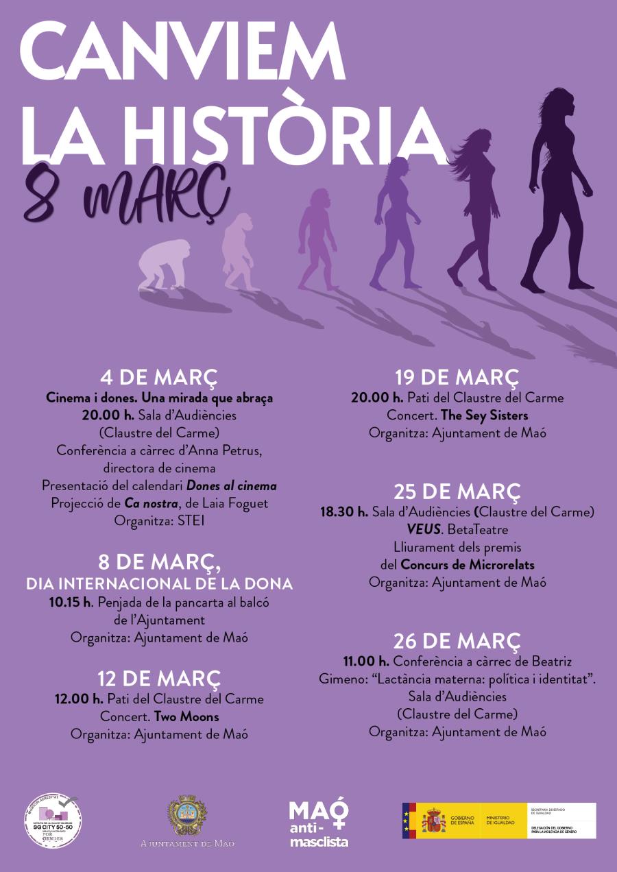 Programa d&#039;activitats amb motiu del Dia Internacional de la Dona
