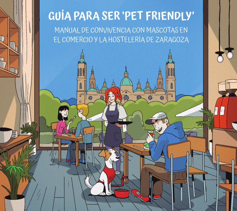 Zaragoza quiere potenciar su carácter de "ciudad pet friendly" con la edición de un manual de convivencia con mascotas en el comercio y la hostelería. Noticia. Ayuntamiento de Zaragoza