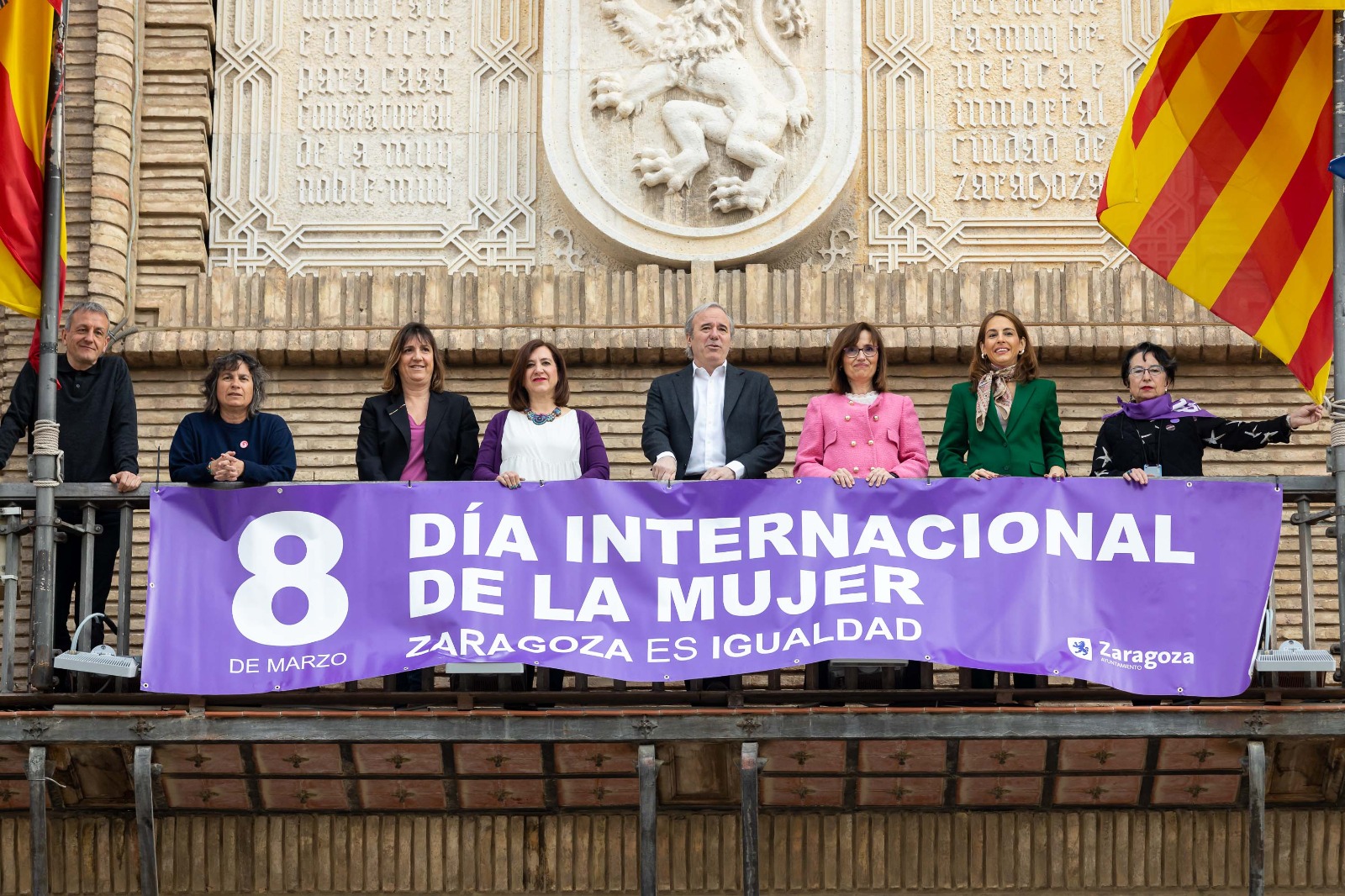 Zaragoza se suma a la reivindicación del 8-M en defensa de la igualdad real. Noticia. Ayuntamiento de Zaragoza