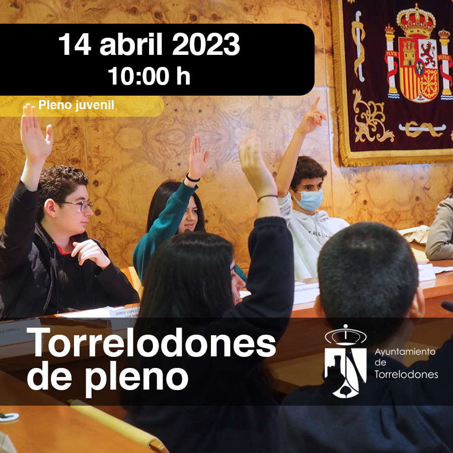 El viernes 14 de abril se celebra el V Pleno Juvenil de Torrelodones