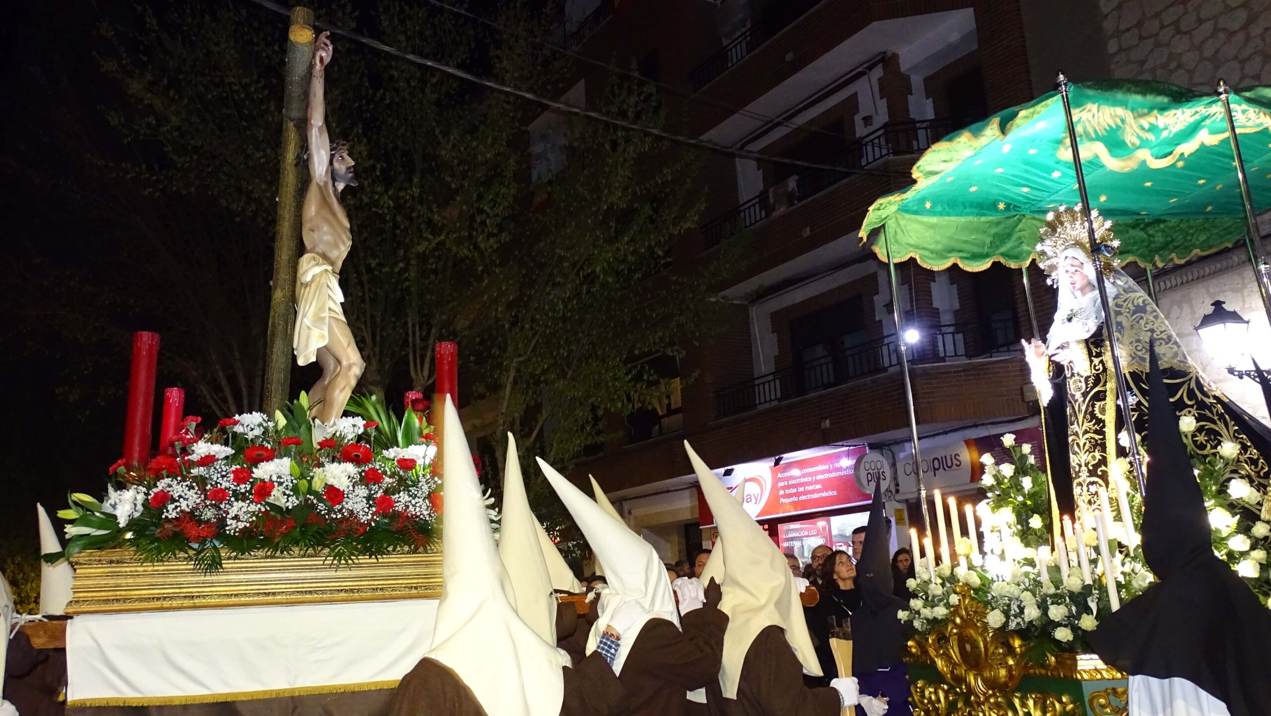 La Virgen de los Dolores y el Cristo de la Fe, protagonistas en la primera procesión de la Semana Santa Quintanareña