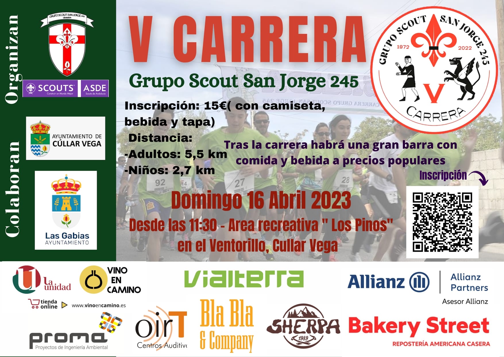 V Carrera Grupo Scout San Jorge 245 el próximo domingo 16 de abril