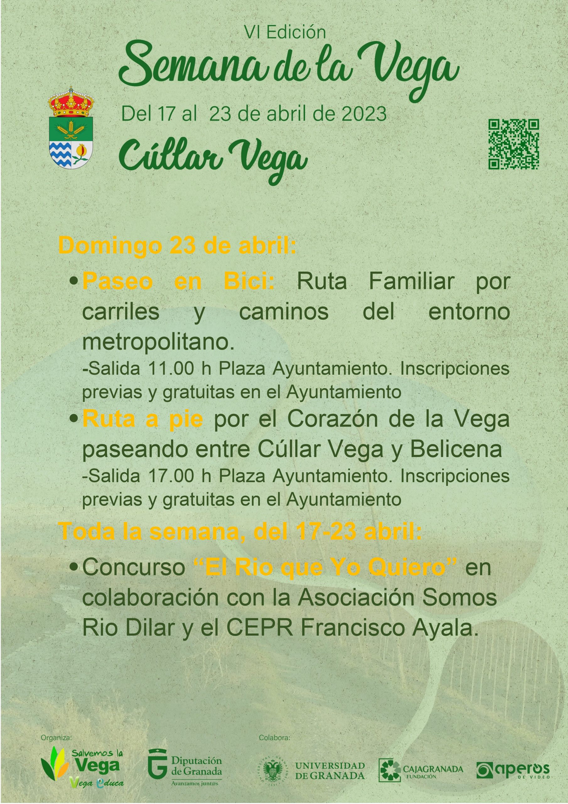 VI Edición Semana de la Vega del 17 al 23 de Abril de 2023 en Cúllar Vega