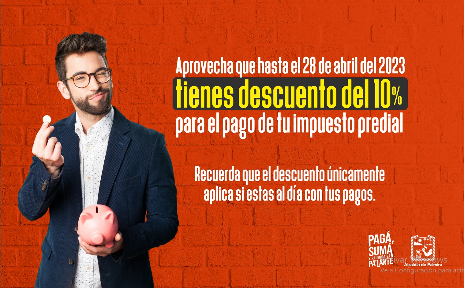¡Este viernes es la fecha límite para el descuento por pronto pago del impuesto predial! -