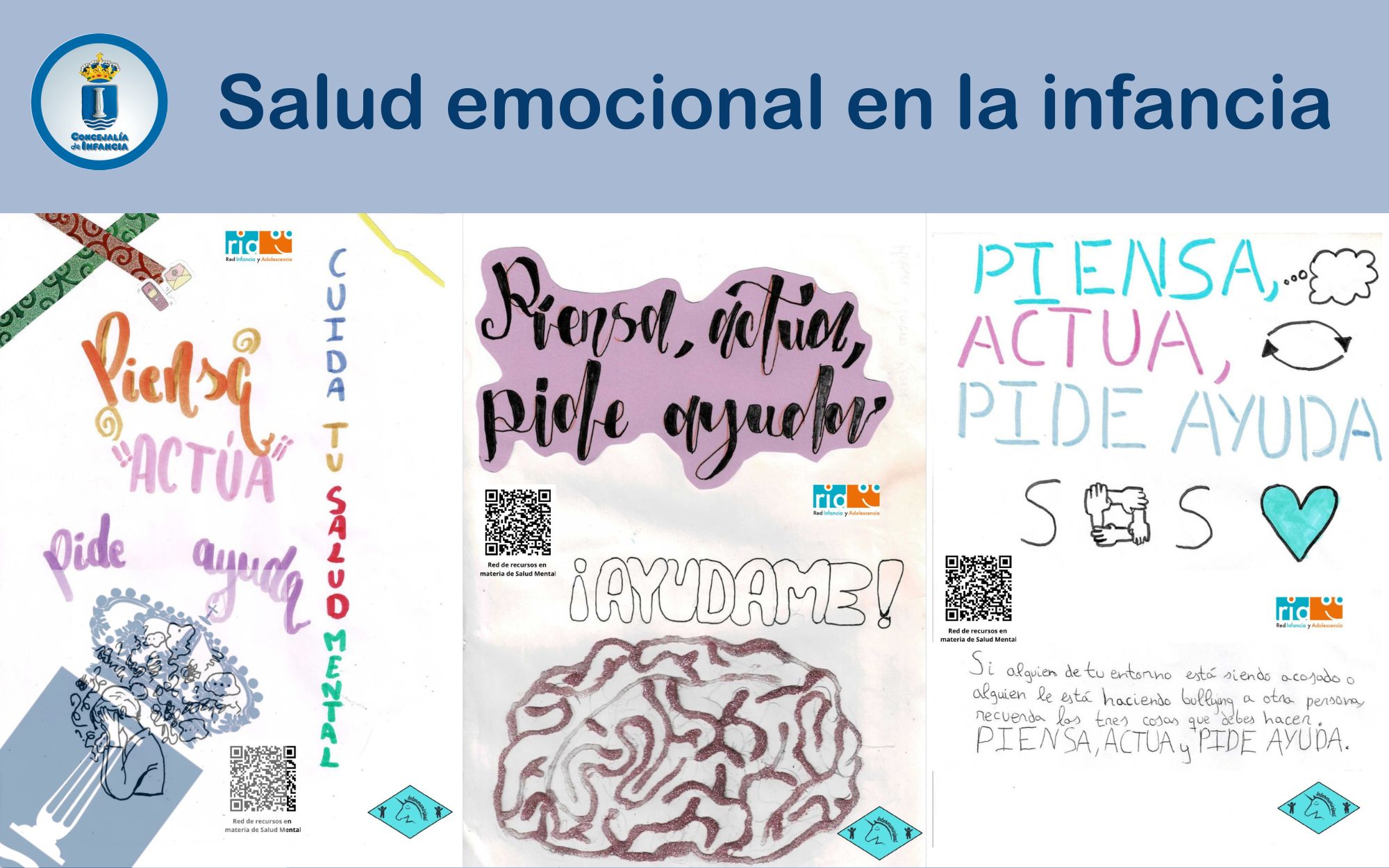 Los niños y niñas de la CIIA (Comisión Intermunicipal de la Red de Infancia) diseñan una campaña de Salud Mental.
