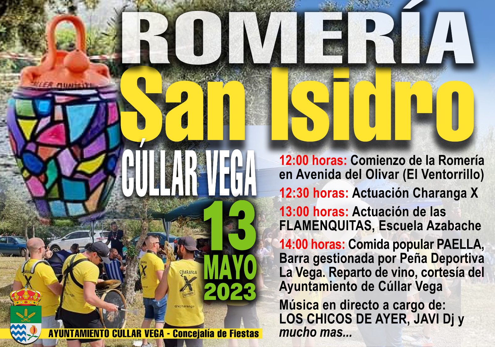 Cientos de vecinos de toda la Vega participarán este sábado en la popular romería de San Isidro de Cúllar Vega