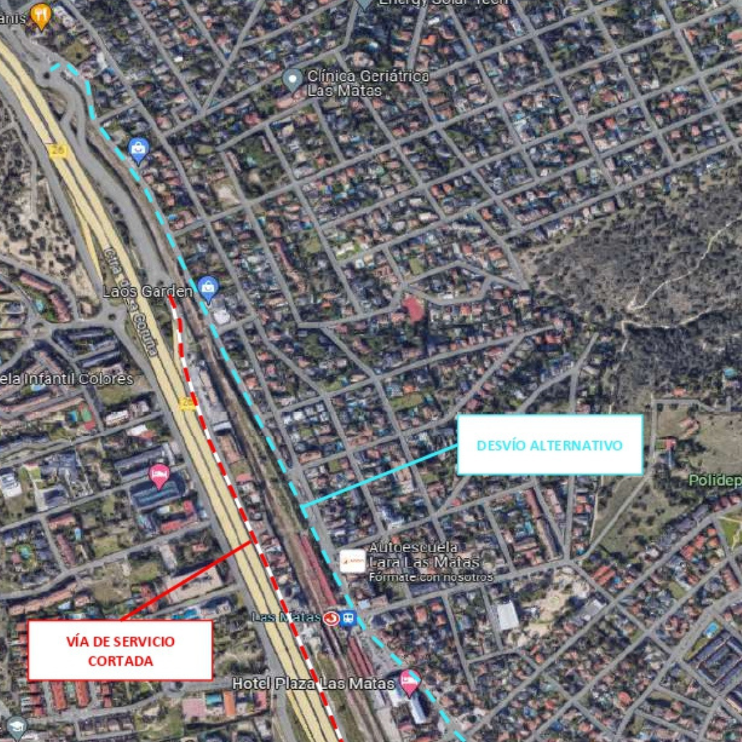 Afectaciones al tráfico en la autovía A-6 por obras de mejora y conservación del firme en Las Rozas y Torrelodones
