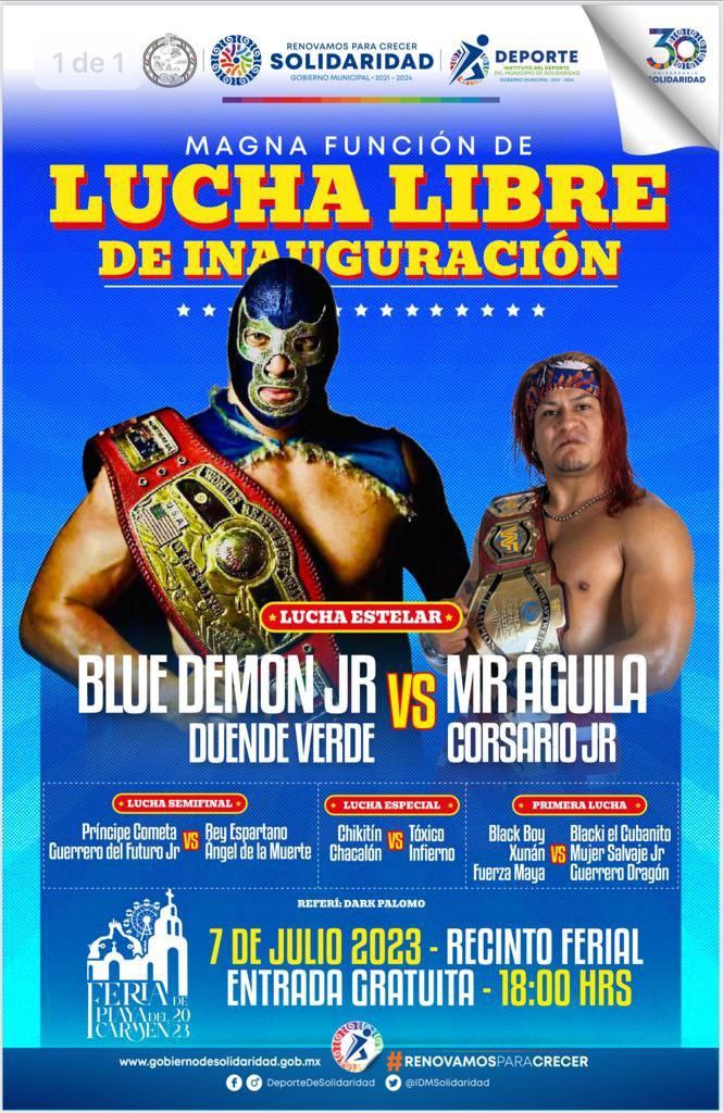Blue Demon Jr. llegará a la Feria de Playa del Carmen – H. Ayuntamiento de Solidaridad