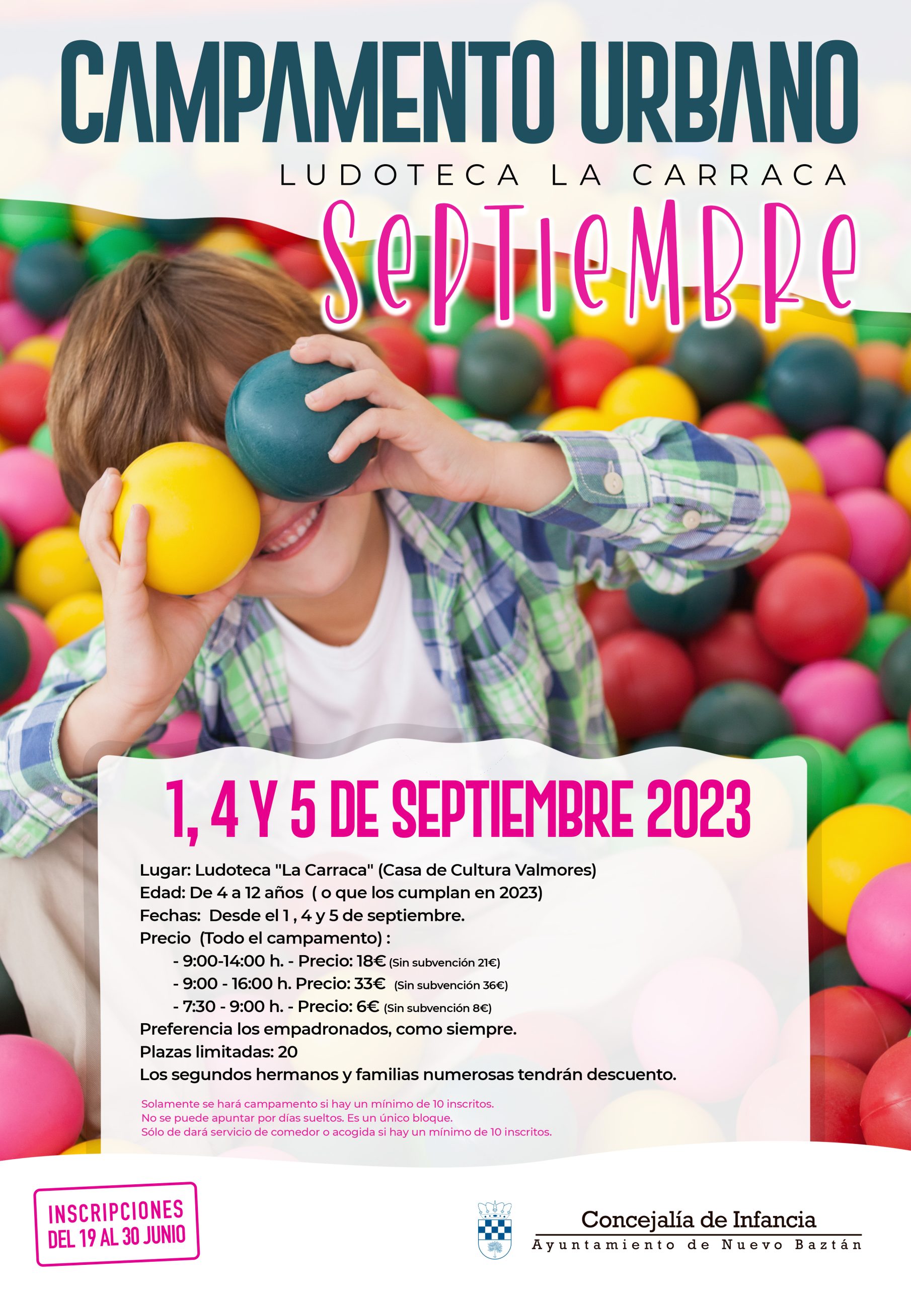 Campamento Urbano de Infancia para septiembre 2023
