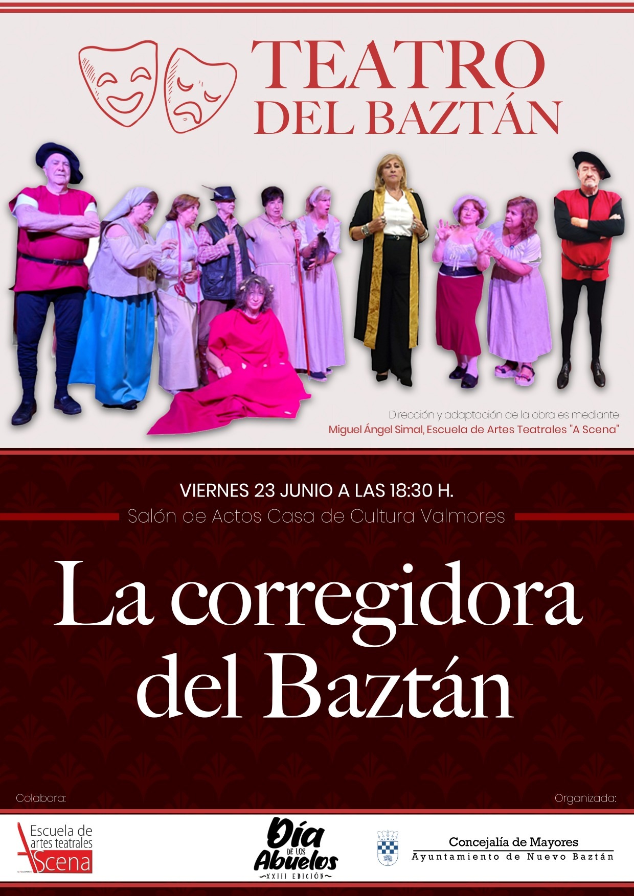 El taller de teatro para mayores representa “La Corregidora del Baztán” Día de los Abuelos.
