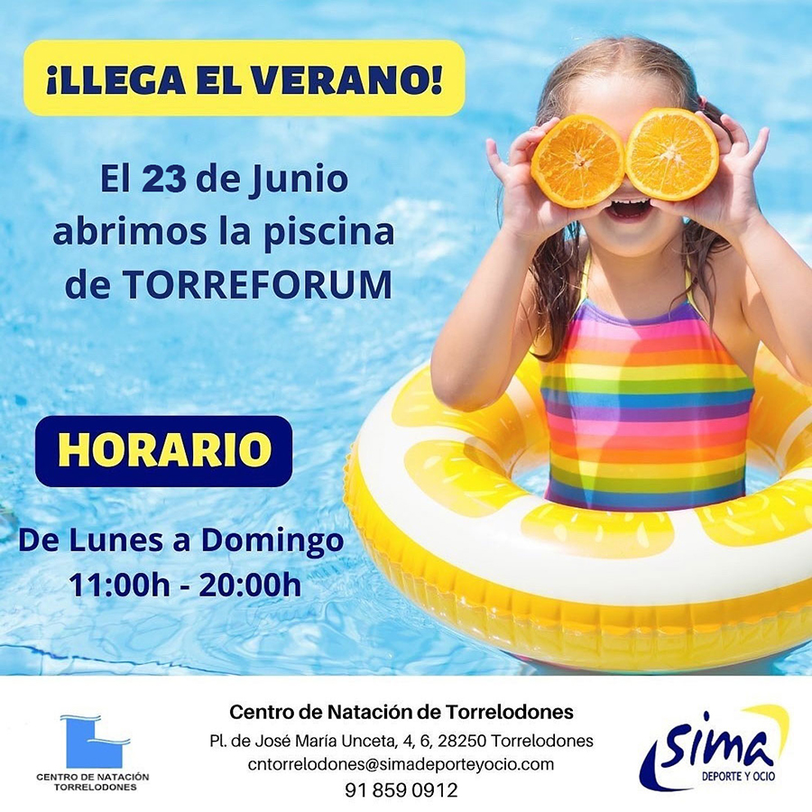 Información piscina de verano temporada 2023