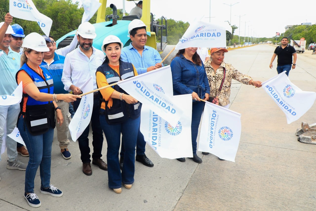 Inician trabajos de repavimentación en importante tramo de la 115 – H. Ayuntamiento de Solidaridad