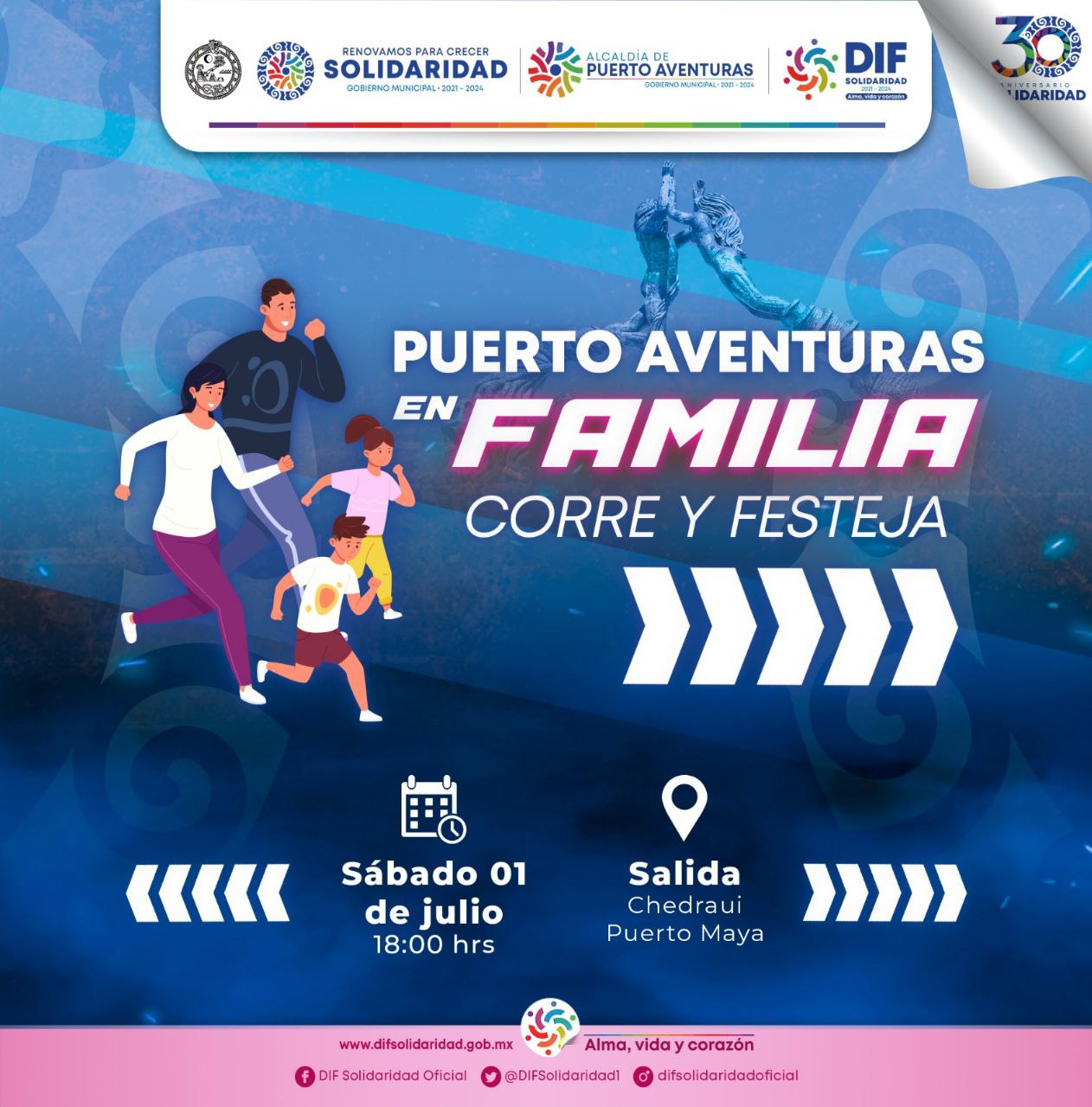 Invita DIF Municipal a carrera por 30 aniversario de Solidaridad – H. Ayuntamiento de Solidaridad