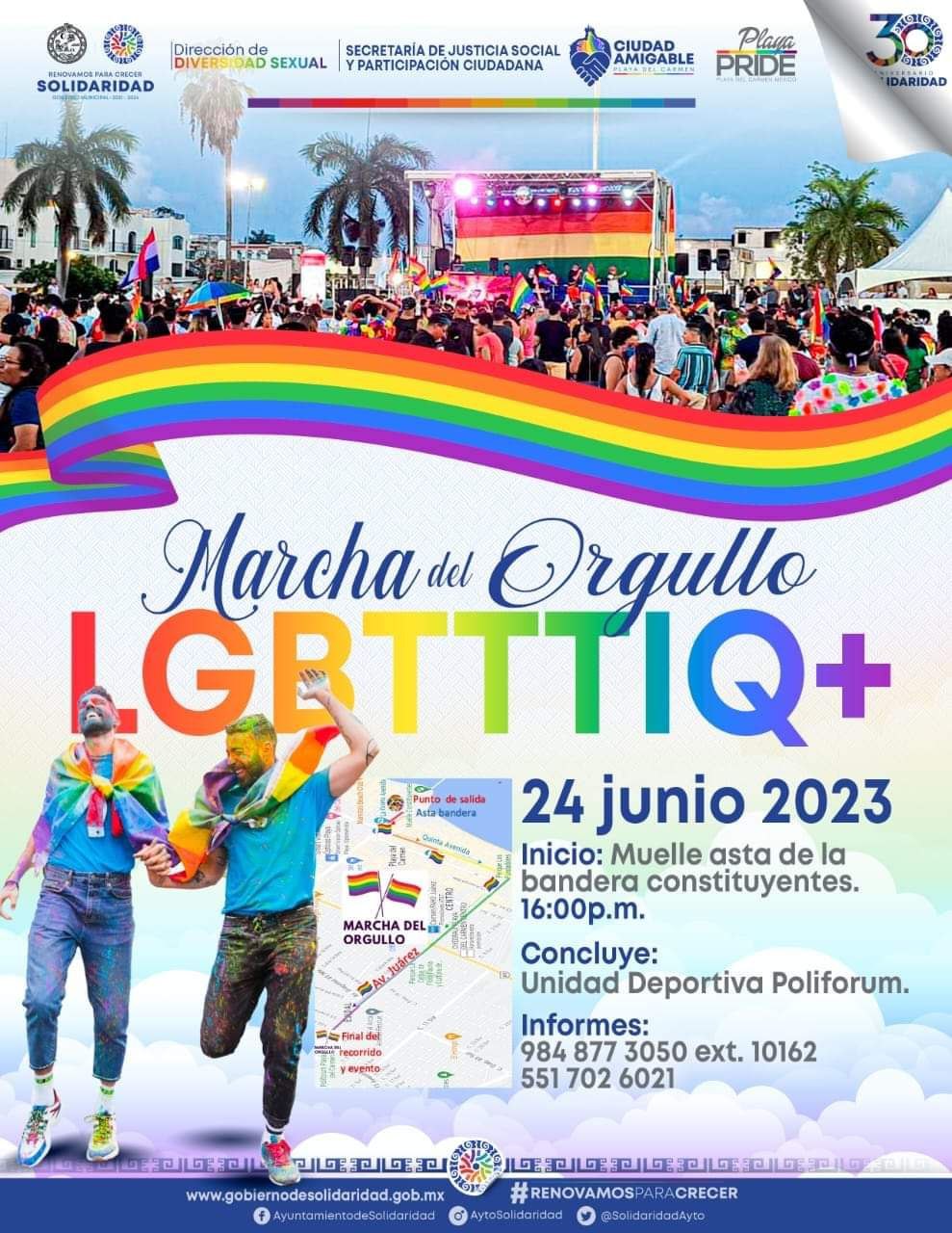 Invitan a marcha del orgullo LGBTTTIQ+ – H. Ayuntamiento de Solidaridad
