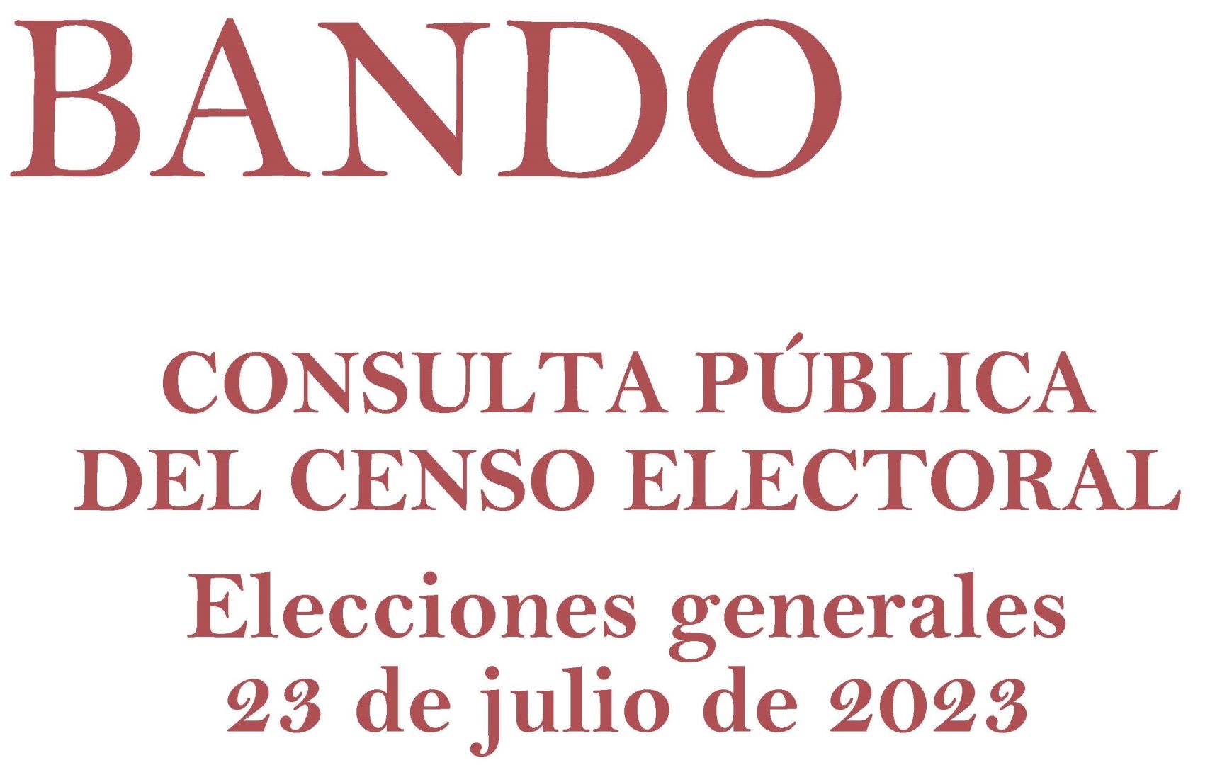 NOTA INFORMATIVA: Consulta del censo electoral - Elecciones 23 de julio