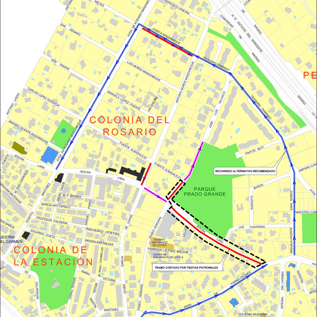 Cortes de tráfico con motivo de las fiestas de la Virgen del Carmen