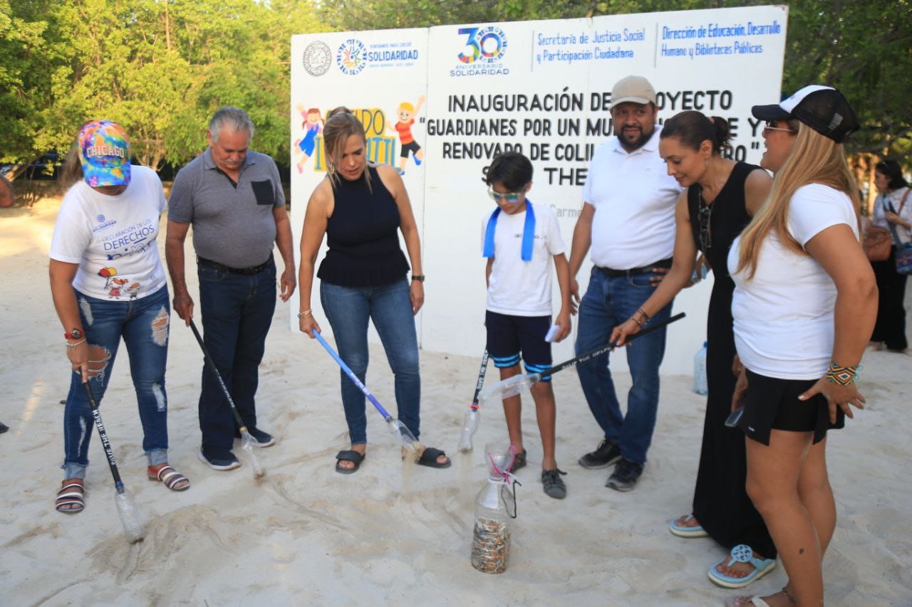 Lili Campos junto con Cabildo Infantil recolectan colillas de cigarro – H. Ayuntamiento de Solidaridad