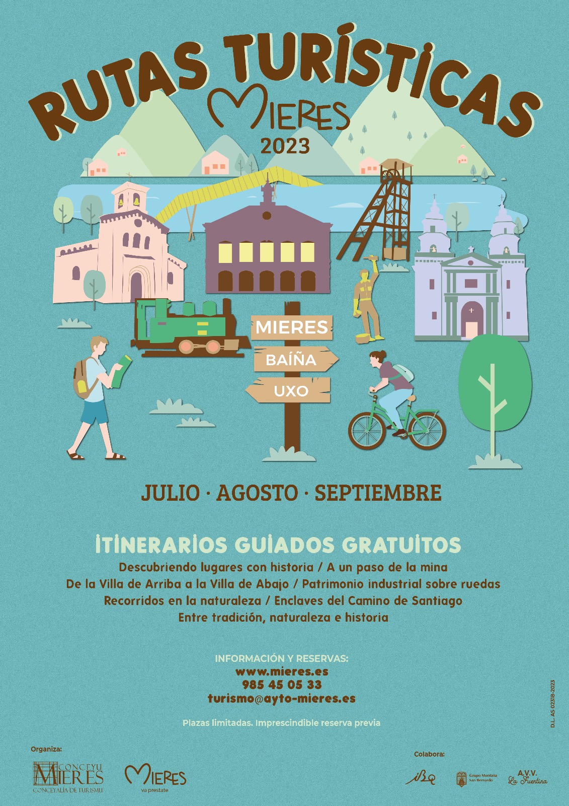 Mieres pone en marcha un nuevo ciclo de rutas turísticas con 19 recorridos durante este verano